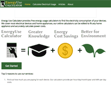 Tablet Screenshot of energyusecalculator.com